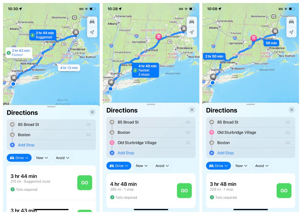 multi-stop routing